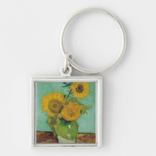 Llavero Jarrón con tres girasoles, Vincent van Gogh