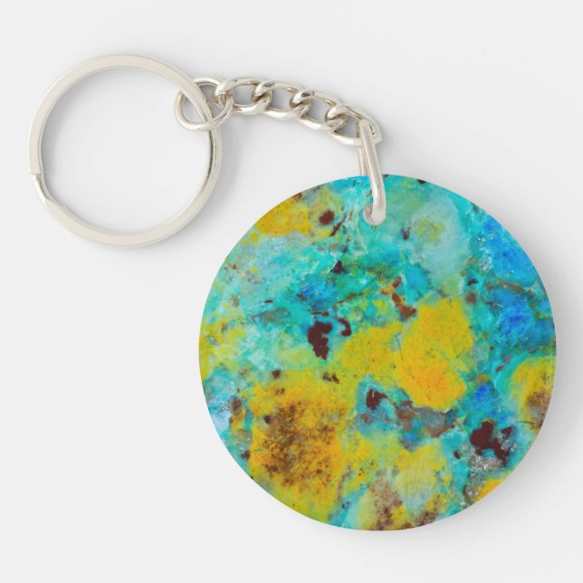Llavero Jasper Crisocola Azul (Frente)