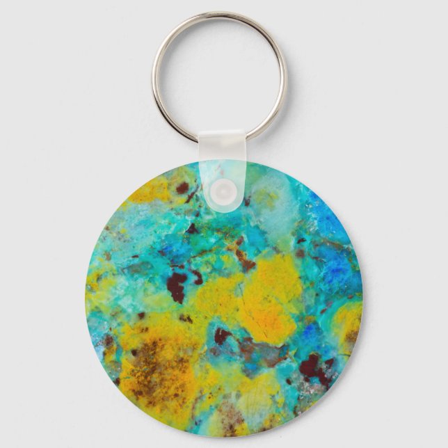 Llavero Jasper Crisocola Azul (Anverso)
