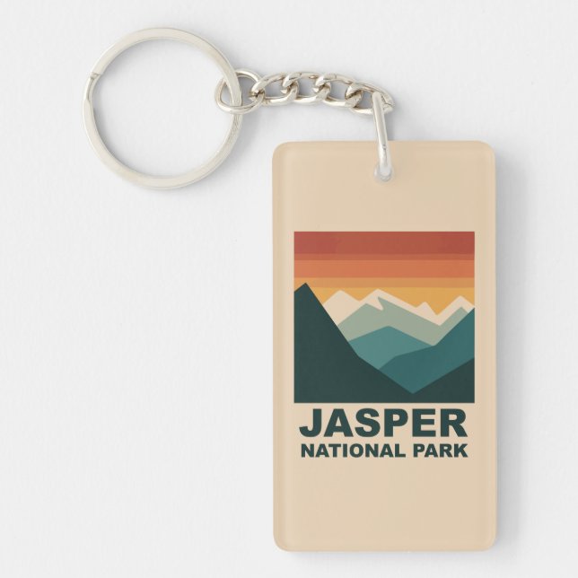 Llavero Jasper National Park Minimalist Outdoor Design (Frente)