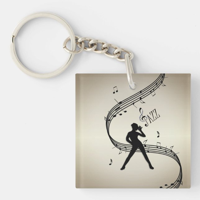 Llavero Jazz Dance Golden Music Keychain (Frente)