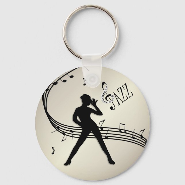 Llavero Jazz Dance Golden Music Keychain (Anverso)