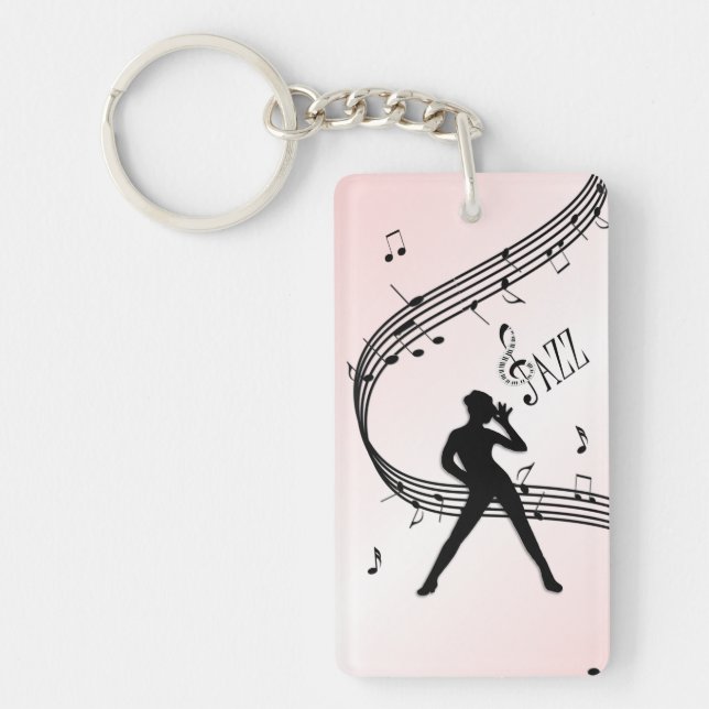 Llavero Jazz Dance Pink Music Keychain (Frente)