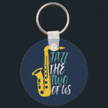 Llavero Jazz The Two Of Us Funny Music Puns<br><div class="desc">Vintage retro orchestra and jazz music fan design for those playing violin and saxophone in a music band or symphony. Cool classical jazz merchandise for saxophonist, violinist, musician and artist. Funny and humorous music pun for violin and saxophone teacher, orchestra fan and those who just love music. Great souvenir, Christmas...</div>