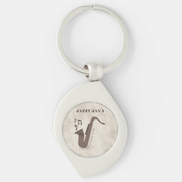 Llavero Jazzy Java-Grãos de Café-Saxofone-