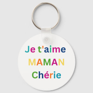 Llavero "Je t'aime MAMAN chérie" Cute Kids Keychain