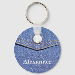 Llavero Jeans Pocket Design - Personalized Name Keychain