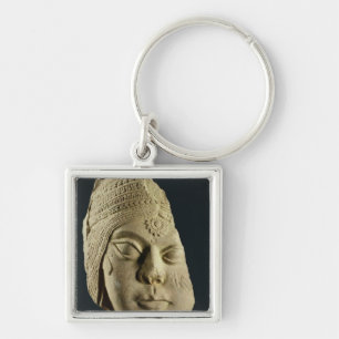 Llavero Jefe de piedra arenisca roja de Yakshi, Bharhut,