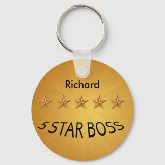 Llavero Jefe Día Cinco Estrellas Personalizado STD