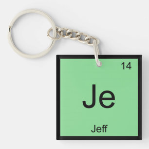 Llavero Jeff Nombre Elemento Químico Tabla Periódica
