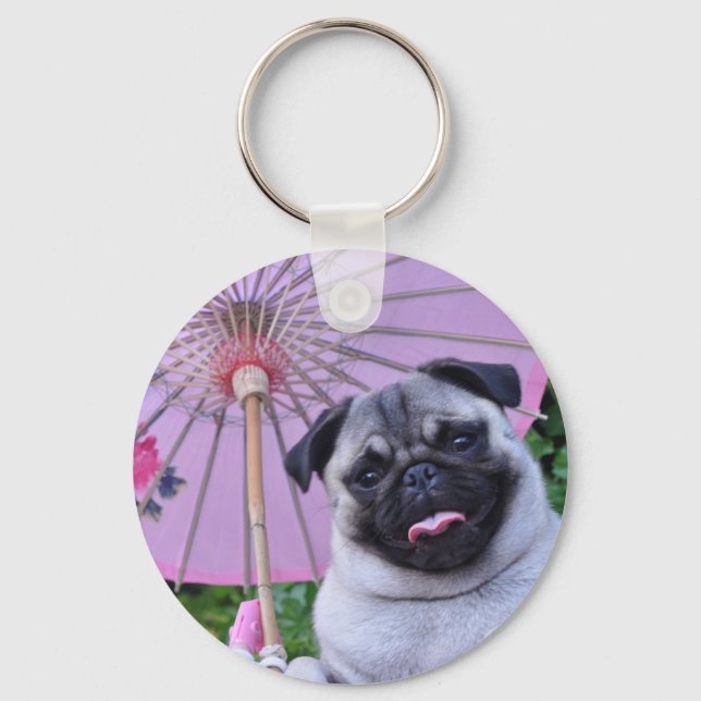 Llavero Jenny The Pug - Cadena De Teclas (Anverso)