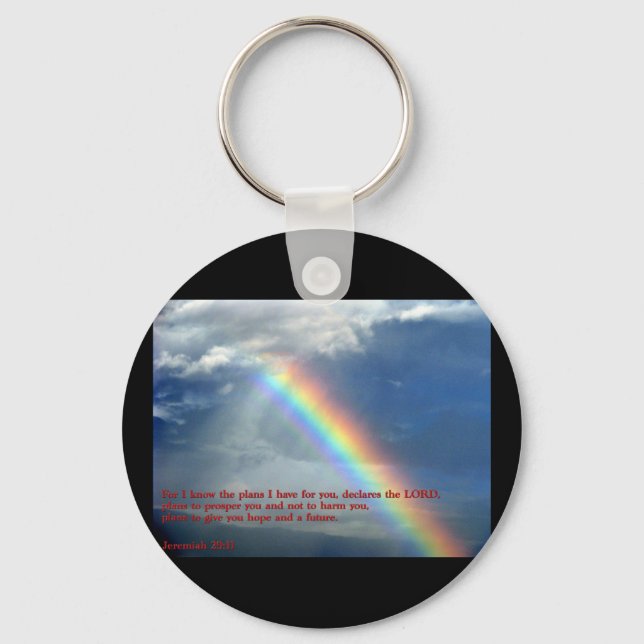 Llavero Jeremías 29:11 Arcoiris (Anverso)
