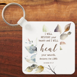 Llavero Jeremías 30 17 Sanaré tus heridas Biblia Verse