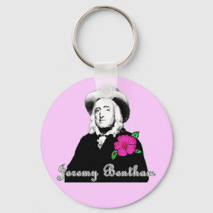 Llavero Jeremy Bentham con flores tropicales