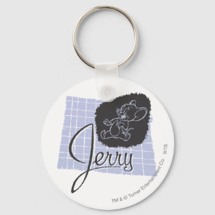 Llavero Jerry Black and Blue Script