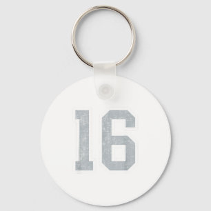 Llavero Jersey Blanco Plateado Número 16 Uniforme de Jugad
