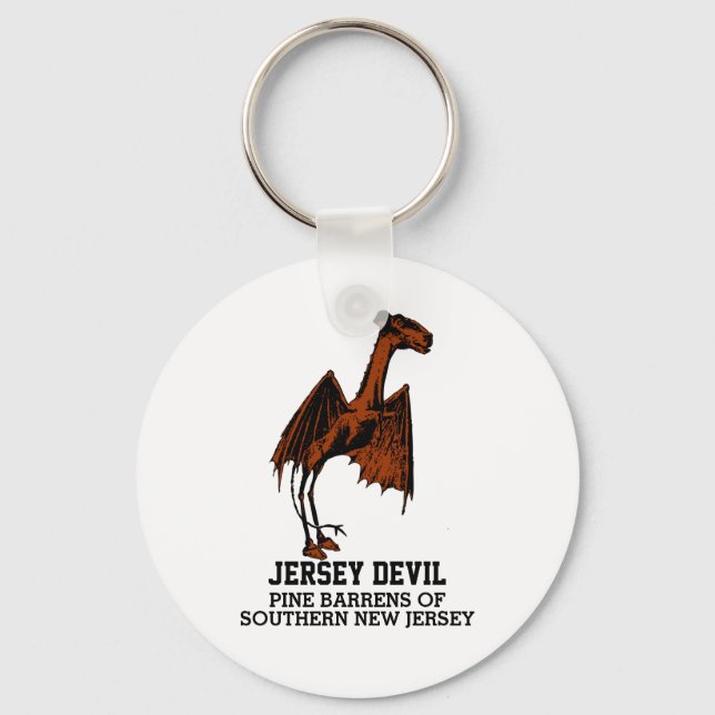 Llavero Jersey Devil Creature Cryptid Personalizable Texto (Anverso)