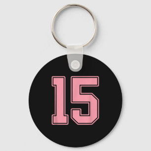 Llavero Jersey rosa número 15 del jugador Uniforme #15 