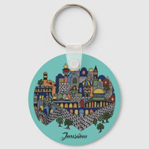 Llavero Jerusalén colorida