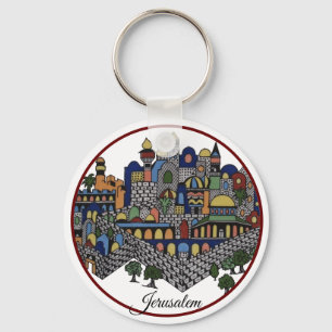 Llavero Jerusalén colorida