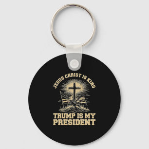 Llavero Jesucristo es rey Trump es mi presidente 