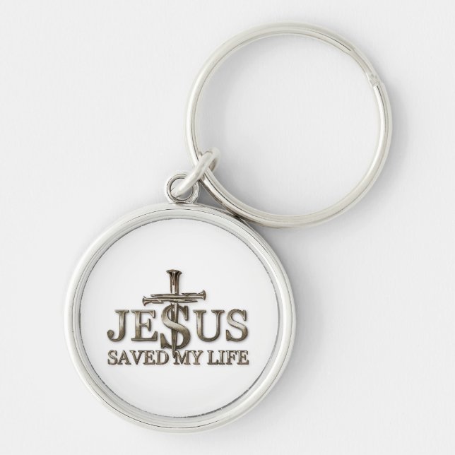Llavero Jesucristo Salvó Mi Regalo De Vida Para Las Mujere (Frente)