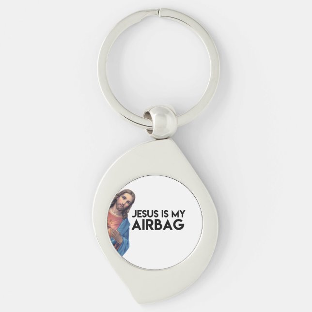 Llavero Jesuis is my Airbag (Anverso)