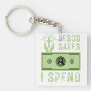 Llavero Jesús Ahorra Gasto Una Creyente Cristiana Divertid
