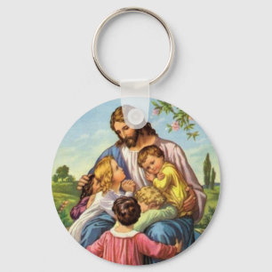 Llavero Jesús ama a los niños Keychain