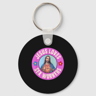 Llavero Jesús ama a los trabajadores Flores de fe cristian