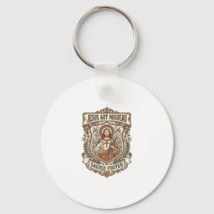 Llavero Jesús Art Nouveau Póster Sagrado Jesús Art Nouveau
