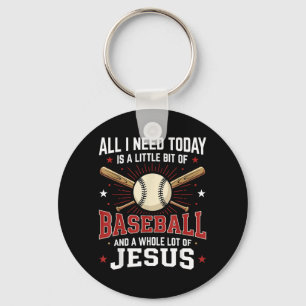 Llavero Jesús béisbol cita divertida fe cristiana deportes