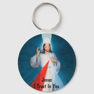 Llavero Jesus Blessing Divine Mercy I Trust in You Verse