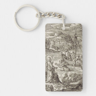 Llavero Jesús caminando sobre el agua