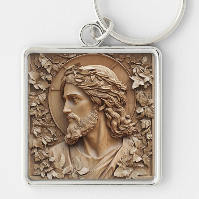 Llavero Jesus Carving Keychain (Frente)