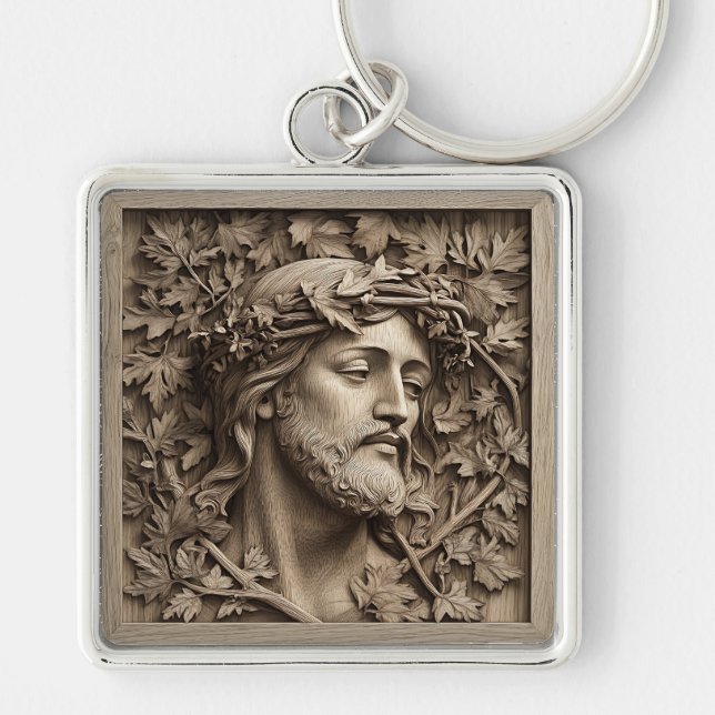 Llavero Jesus Carving Keychain (Frente)