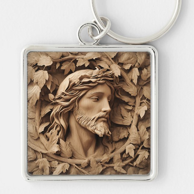 Llavero Jesus Carving Keychain (Frente)