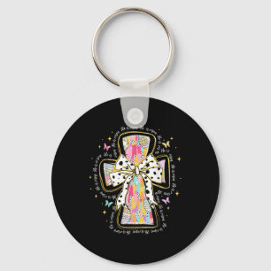Llavero Jesús Christian Coquette Bow Feliz Pascua Él Es Ri