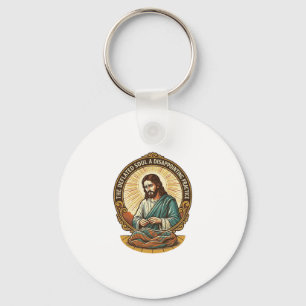 Llavero Jesús Completamente Desinflado Balón de Yoga Plano