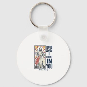 Llavero Jesús Confío En Ti Diseño de Camiseta Divina Miser