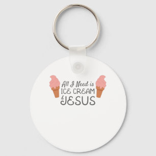 Llavero Jesús Cristiano Todo Lo Que Necesito Es Helado Cre