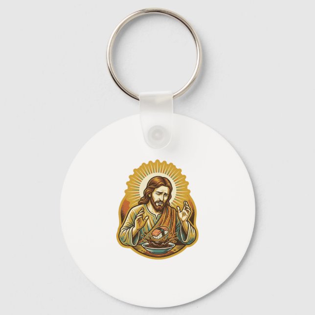 Llavero Jesús dejó caer sushi en salsa de soja Salpicadura (Anverso)