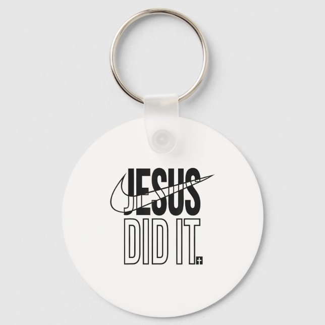 Llavero Jesus Did It Religious Cross Christian  (Anverso)
