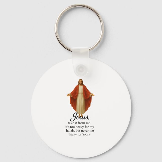 Llavero Jesús en Rojo y Blanco (Anverso)