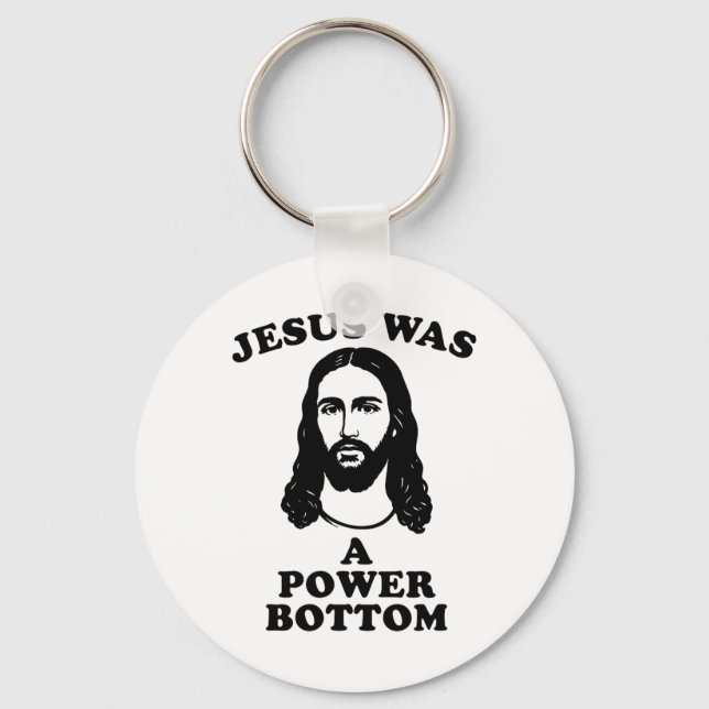Llavero Jesús era un fondo poderoso divertido orgullo brom (Anverso)