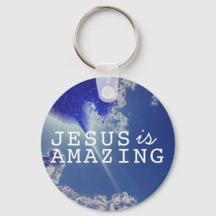 Llavero Jesús es asombroso con las estrellas del cielo