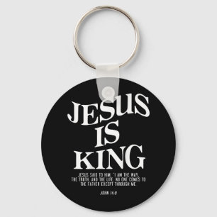 Llavero Jesús es el Rey Juan Biblia Verse Religioso Cristi