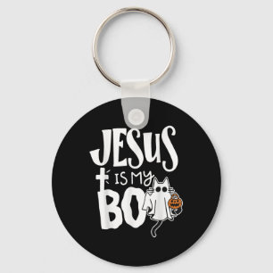 Llavero Jesús Es Mi Boo - Gracioso Gato Cristiano Hallo