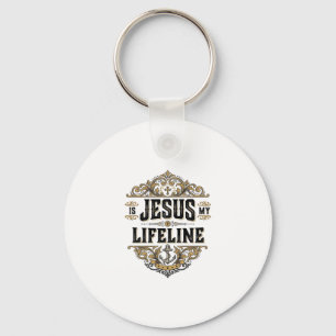 Llavero Jesús es mi línea de vida Camiseta cristiana vinta