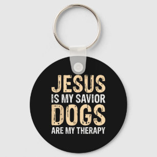 Llavero Jesús Es Mi Perro Salvador Es Mi Terapia _1